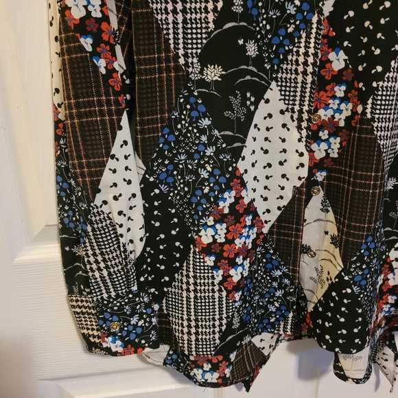 Tommy Hilfiger button up patchwork shirt size M - Picture 3 of 14